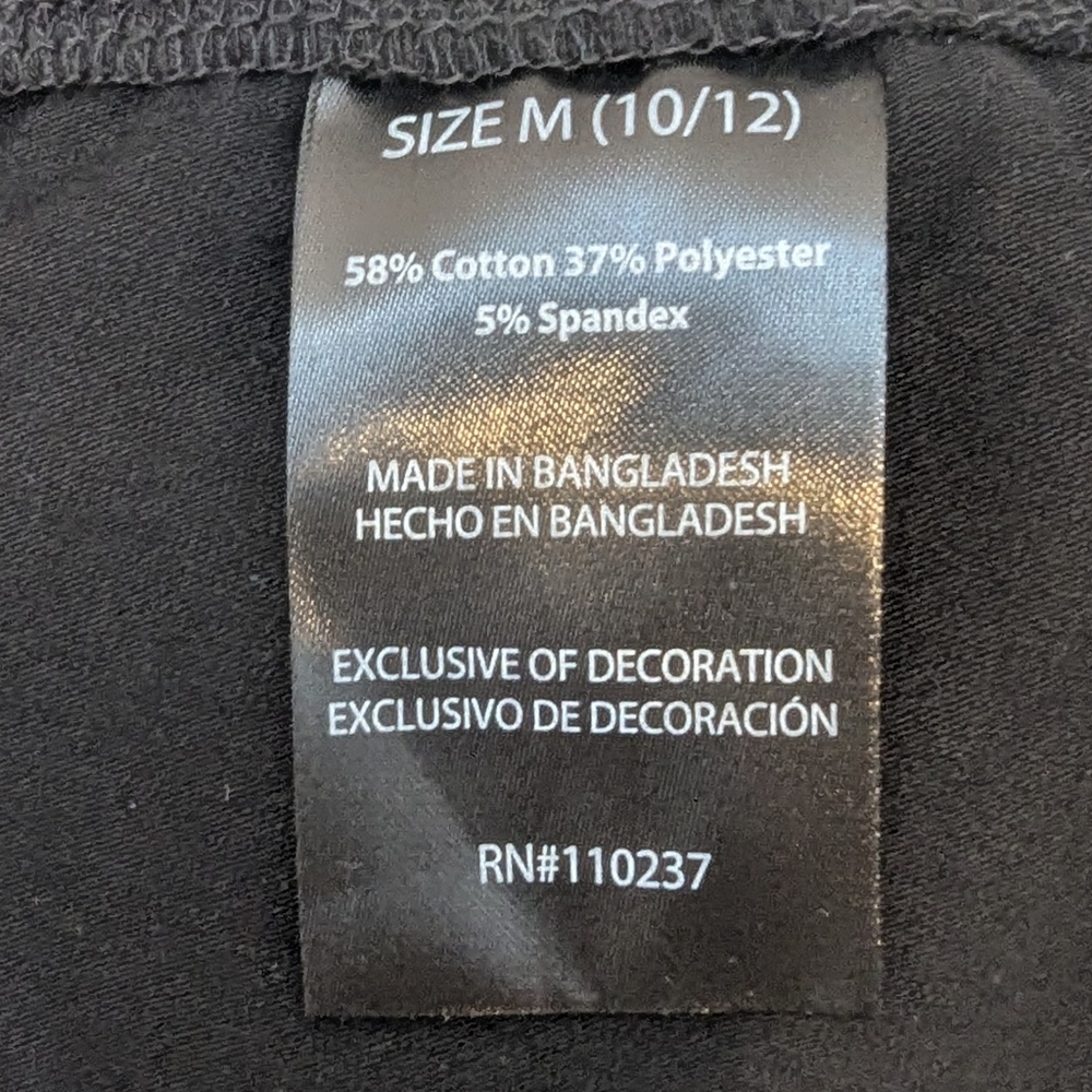 VIGOSS 2-Pack Comfy Leggings Black, Pearl Gray, size M (10/12) - Picture 3 of 3